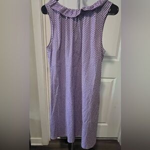 Ann Mashbarn Midi Sleeveless Dress Purple and White Size M